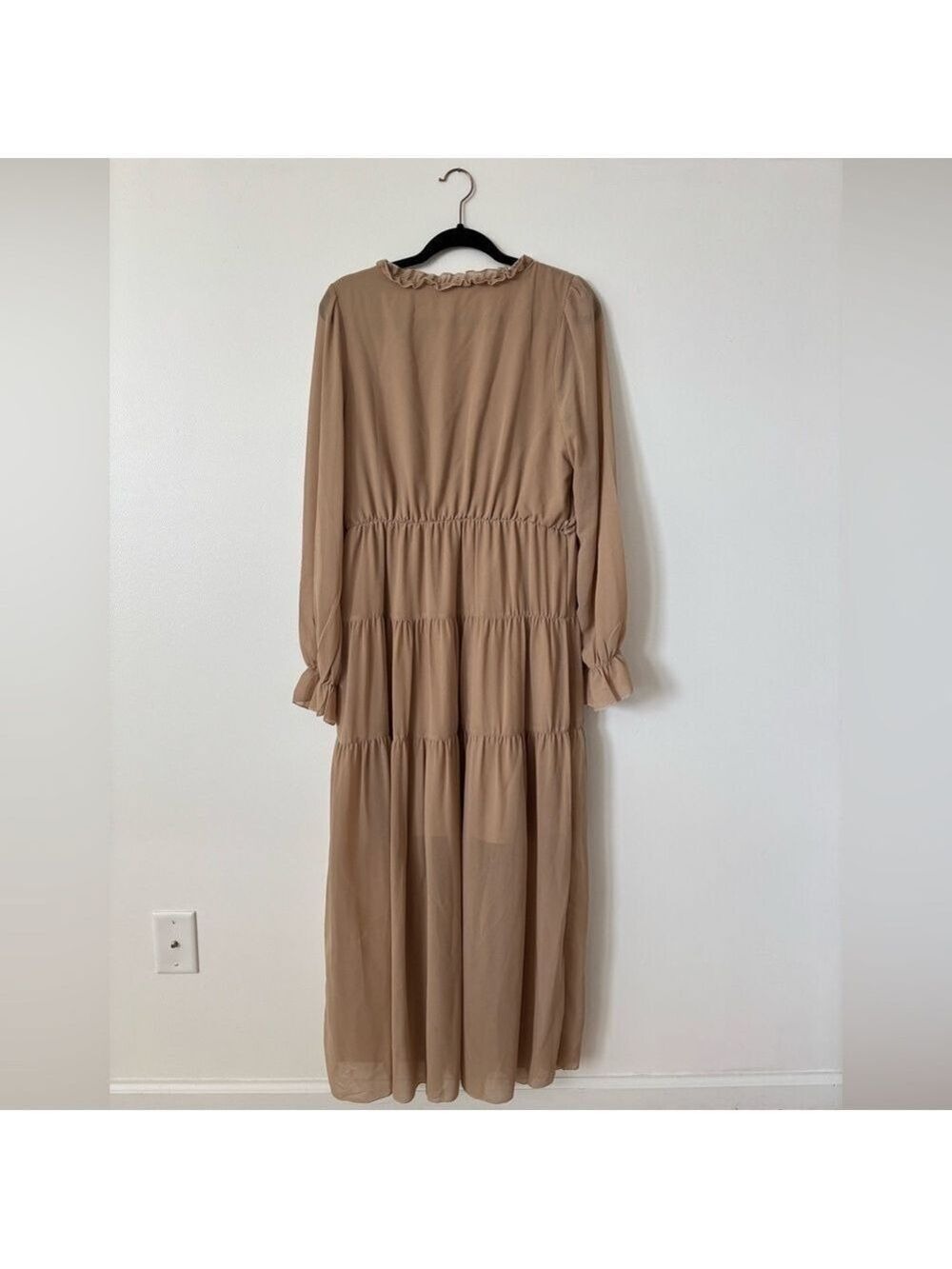Women’s Long Sleeve Maxi Dress - Picture 2 of 2